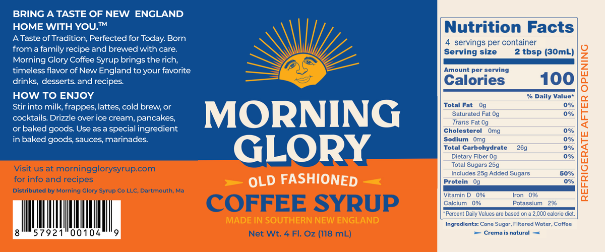 Morning Glory Old Fashioned Coffee Syrup - 4oz