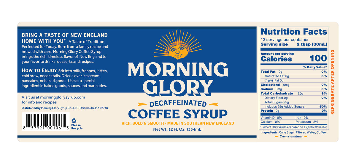 Morning Glory Decaffeinated Coffee Syrup - 12 fl oz