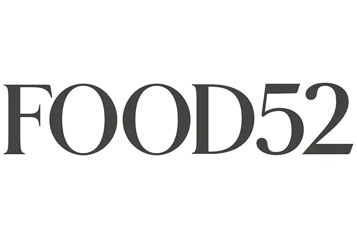 The logo for FOOD52, featuring the brand name in a dark gray serif typeface on a solid white background.