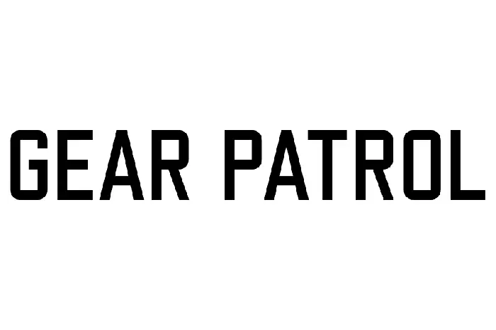 The text 'GEAR PATROL' in bold black capital letters on a plain white background.