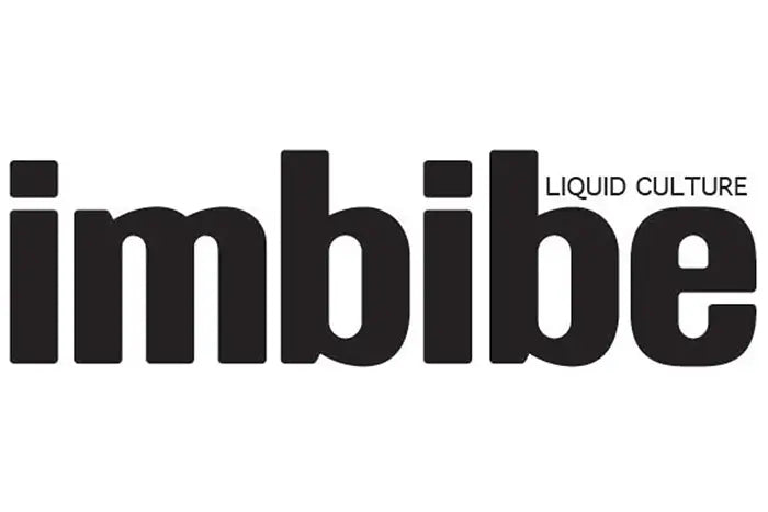 The logo for 'imbibe' with the tagline 'LIQUID CULTURE' in black text on a solid white background.